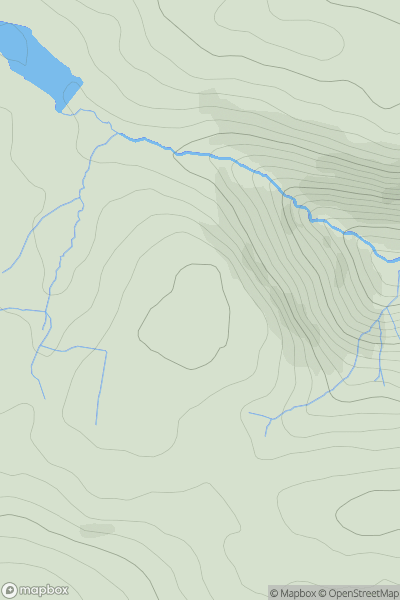 Thumbnail image for Trawsnant [Bala to Welshpool] showing contour plot for surrounding peak